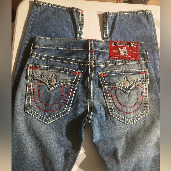 Rare! Ricky Red Label Super T True Religion size 31” W unaltered 34 3/4” L - Picture 2 of 12